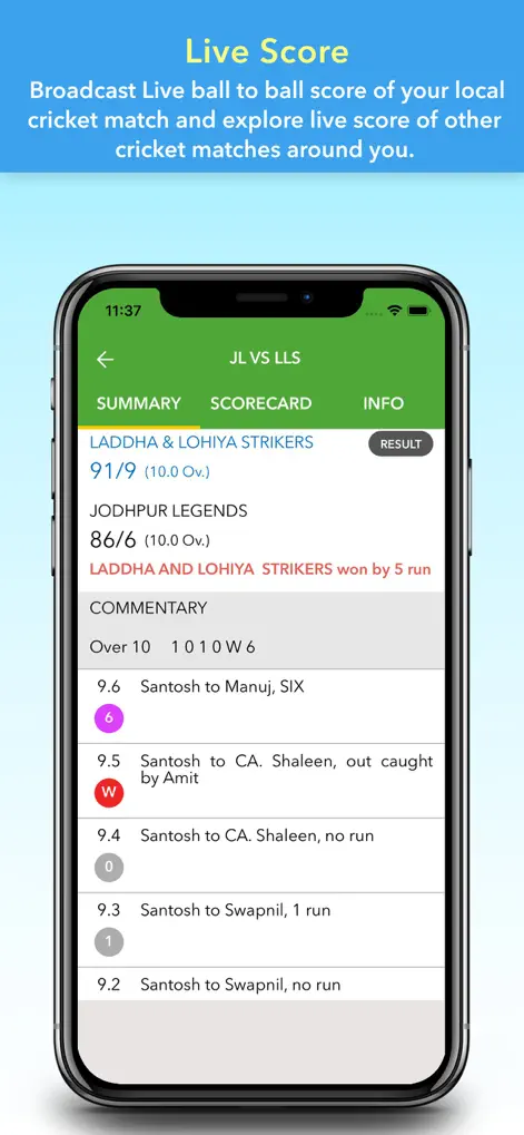 CricSync - Cricket Scoring App - Sports App | MWM