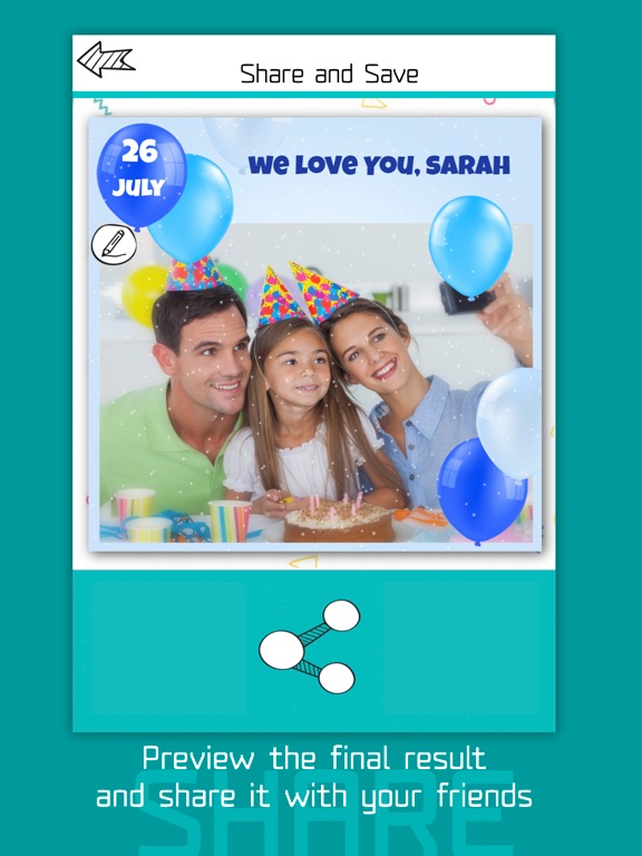 Birthday Editor Photo Collage iPad screenshot 5 - Photo & Video app