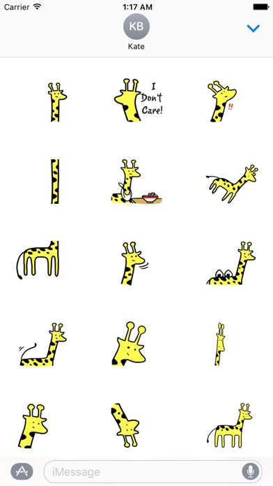 Cute Giraffe To Reply Sticker screenshot 2