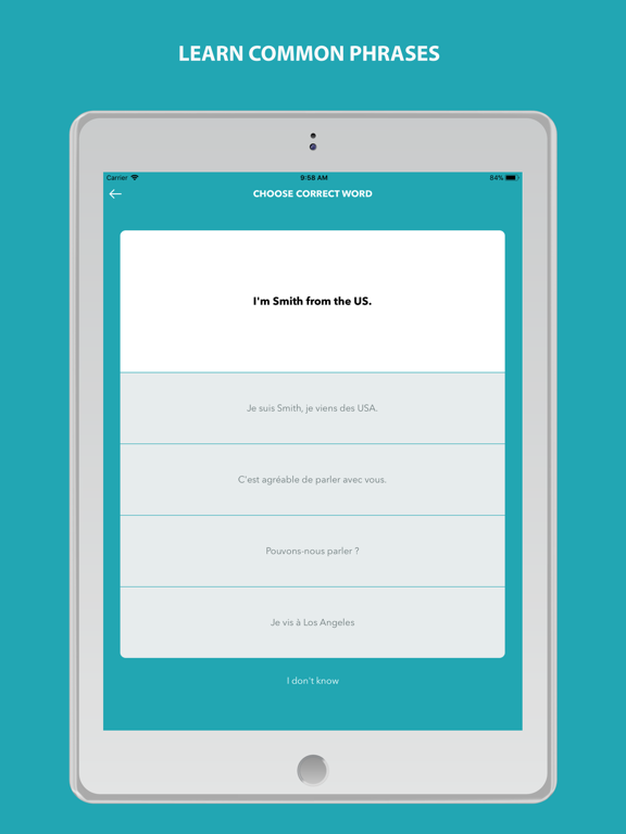 Creative - English learning iPad screenshot