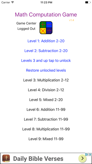 Screenshot #1 pour Math Computation Game