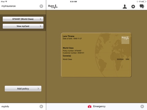 Bupa Global Travel myCard HD screenshot 3