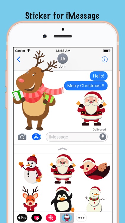 Snow Christmas Cartoon Sticker