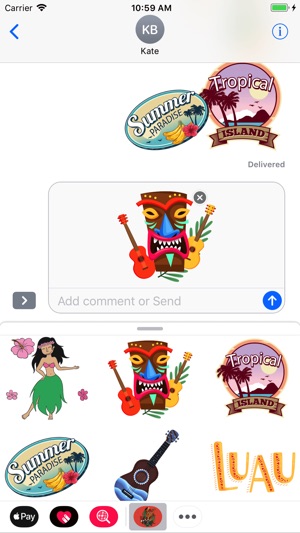 Hawaii Aloha Luau Stickers(圖3)-速報App