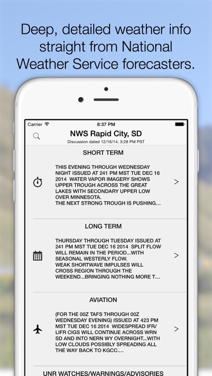 Deep Weather - NOAA Forecast Discussions