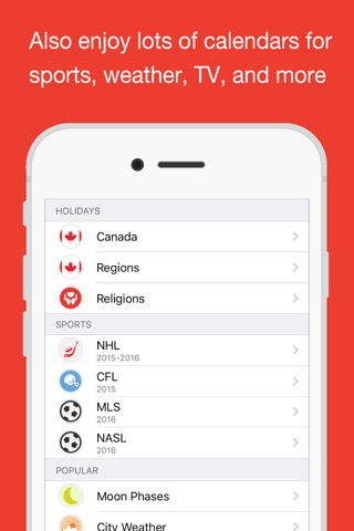 Canadian Holidays Calendar screenshot 2