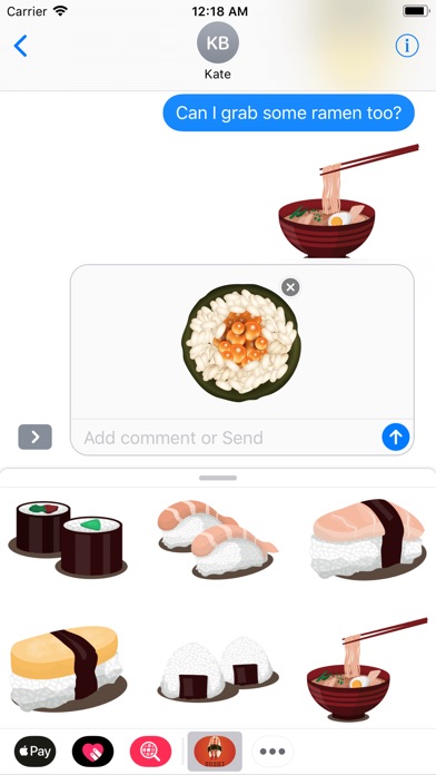 Wasabi Sushi Stickers screenshot 2