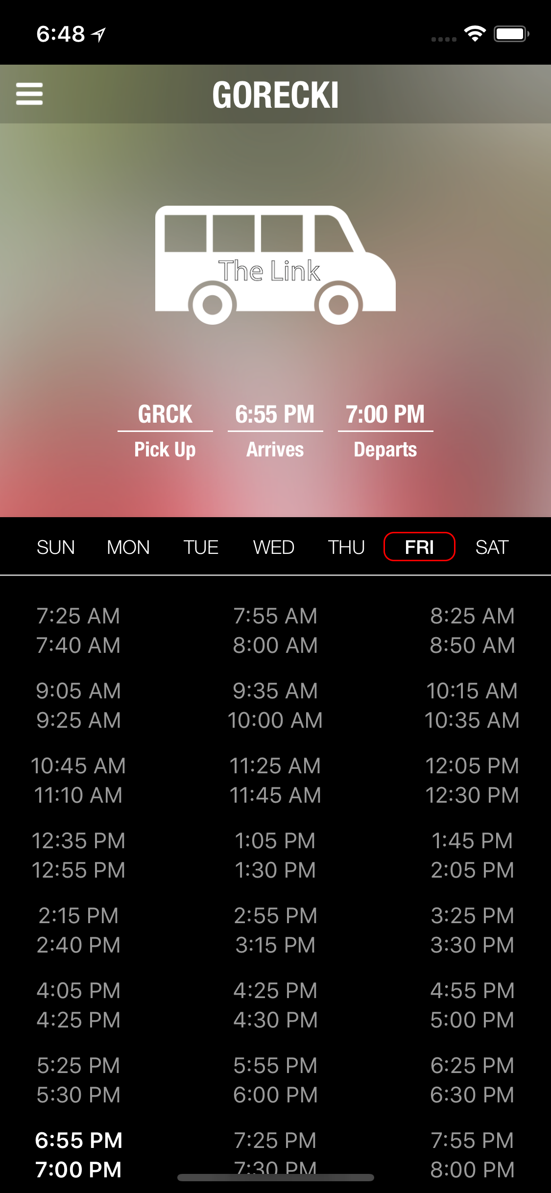 The Link, Bus Schedule screenshot 3