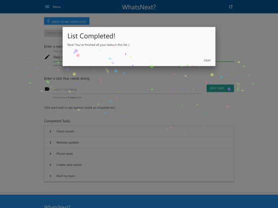 WhatsNext? iPad screenshot 6 - Business app
