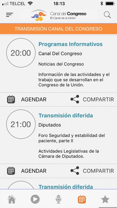 Canal del Congreso screenshot 2