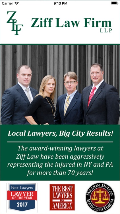 The Ziff Law Crash Help App