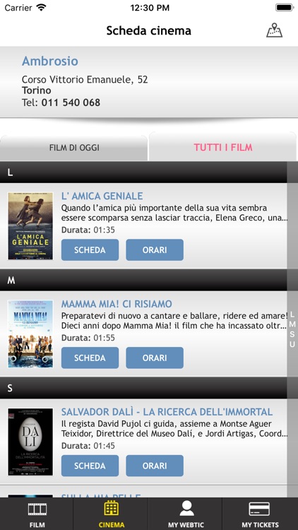 Webtic Ambrosio Torino Cinema screenshot-4