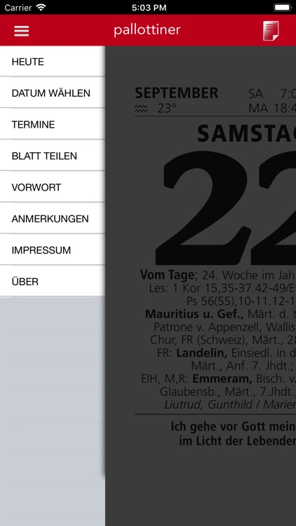 Pallottiner Kalender 2018 screenshot-3