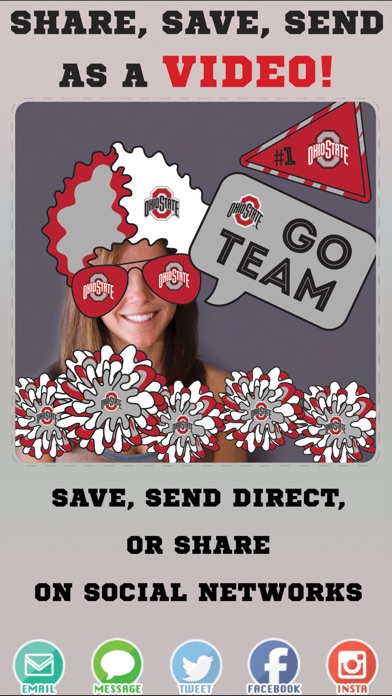 Ohio State Buckeyes Animated Selfie Stickers screenshot 4