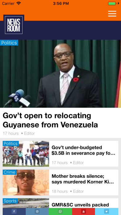 News Room Guyana Screenshot 1 - AppWisp.com News Room Guyana Screenshot 1 - AppWisp.com