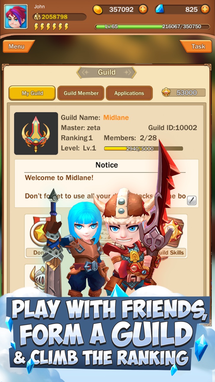 Knights & Dungeons - Free Hack screenshot 4 - iOS game interface