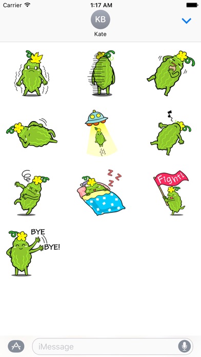 Cute Bitter Cucumber Sticker screenshot 3