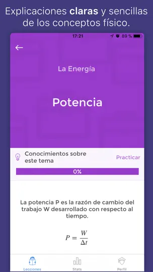 Captura de pantalla de IFísica™ en iPhone 2