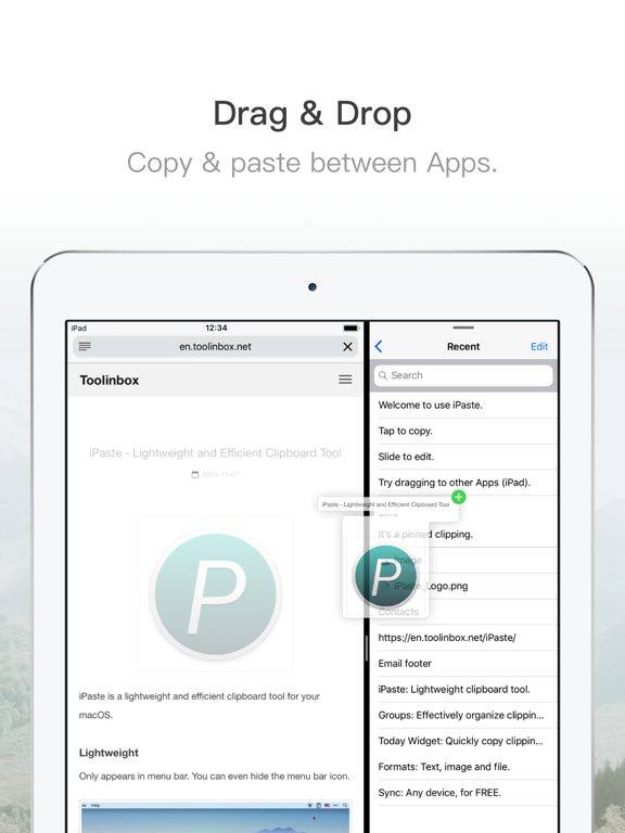 iPaste - Clipboard Tool iPad screenshot 3 - Utilities app