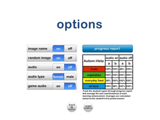 Autism iHelp - Food iPad screenshot 5 - Education app