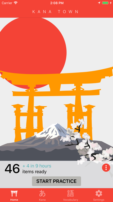 Kana Town iPhone screenshot 1 - Education app