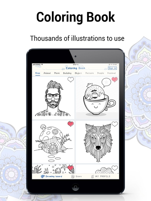 Color Artist: Coloring Book iPad screenshot 1 - Entertainment app