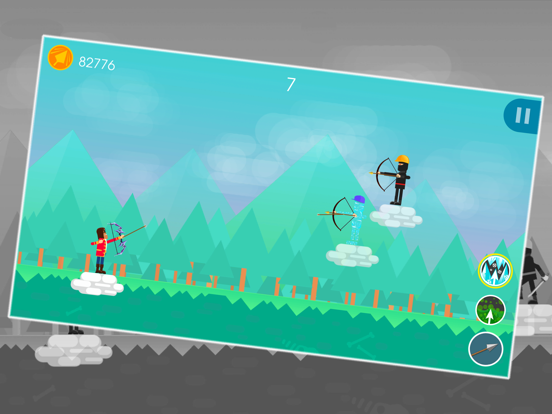 Screenshot #6 pour Funny Archers - 2 Player Archery Games