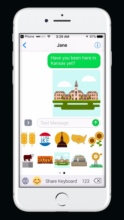 KansMoji - Kansas emoji-stickers