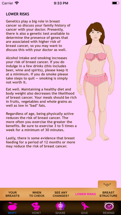 Pink Bra iPhone screenshot 4 - Medical app