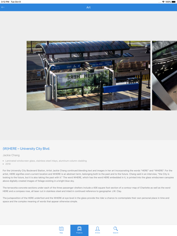 Art in Transit iPad screenshot 4 - Navigation app