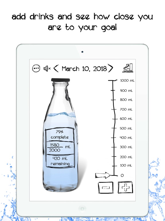 Simple Daily Water Tracker iPad screenshot 6 - Medical app