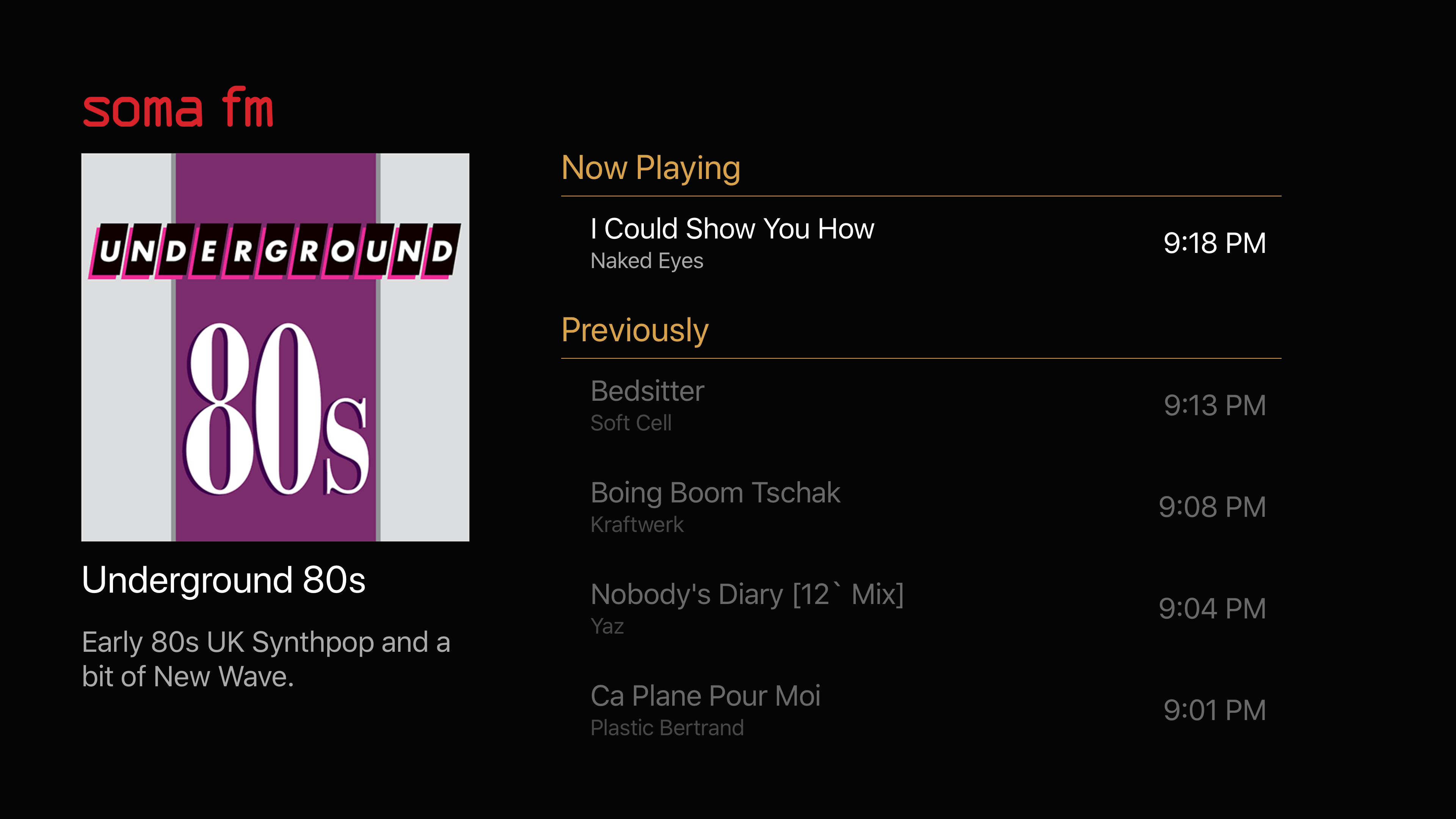 SomaFM Radio Player