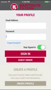 Bartoli's Pizzeria screenshot #1 for iPhone