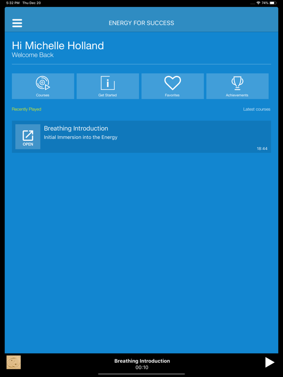 Audio - Energy For Success iPad screenshot 1 - Lifestyle app