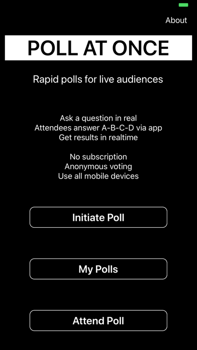 Poll At Once iPhone screenshot 1 - Utilities app