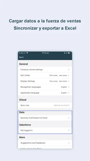 Captura de pantalla de Business Card Scanner&Samcard en iPhone 4