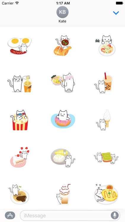 Food n Drink With Cat Sticker