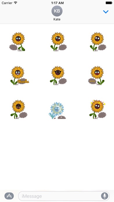 Cute Sunflower - Flowermoji Sticker screenshot 3