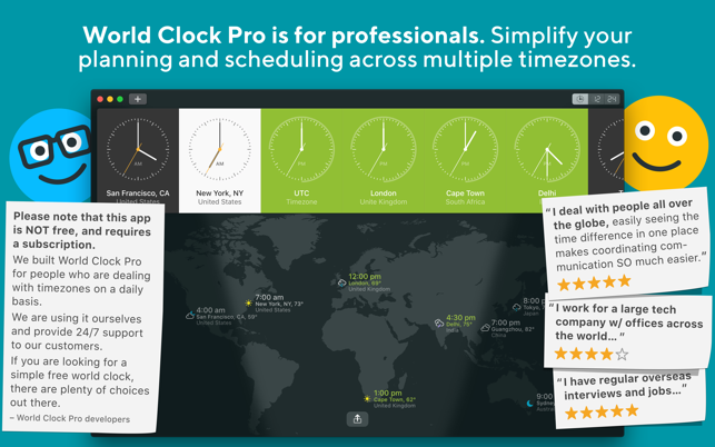 ‎World Clock Pro Screenshot