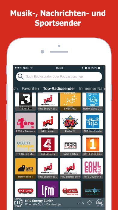Radio Schweiz / Radios Suisse Free Download App for iPhone - STEPrimo.com