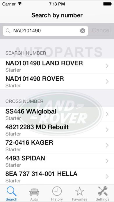 Autoparts for Land Rover Screenshot