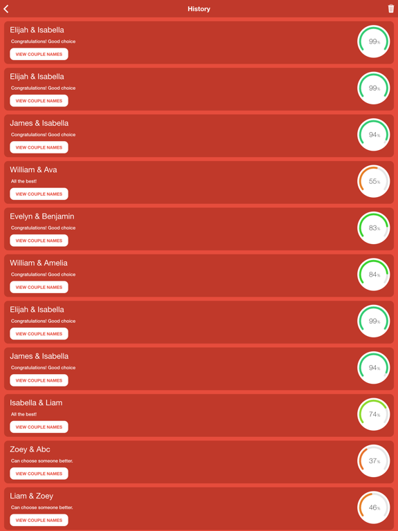 Compatibility/Love Calculator iPad screenshot 4 - Entertainment app