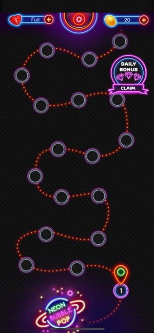 Neon Bubble Pop(圖2)-速報App