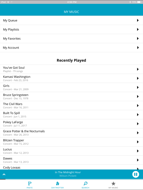 Paste Music & Daytrotter iPad screenshot 5 - Music app