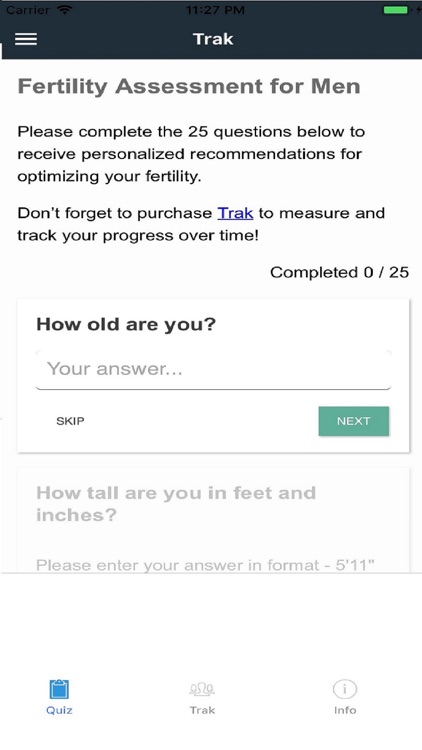 Trak: Sperm Health & Fertility
