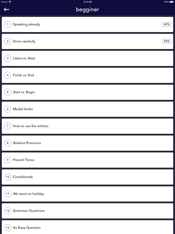 English Grammar Academy iPad screenshot 3 - Education app