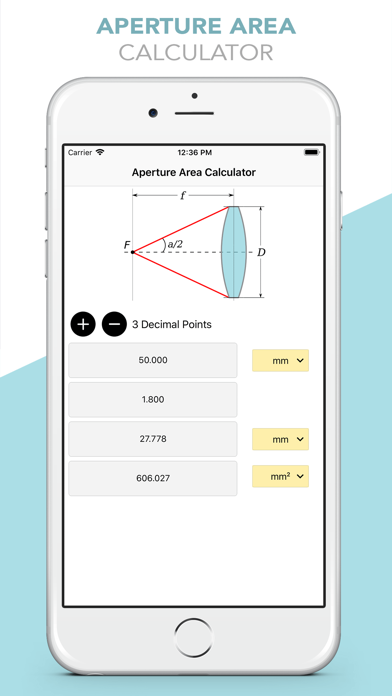 Aperture Area - Calculator screenshot 3