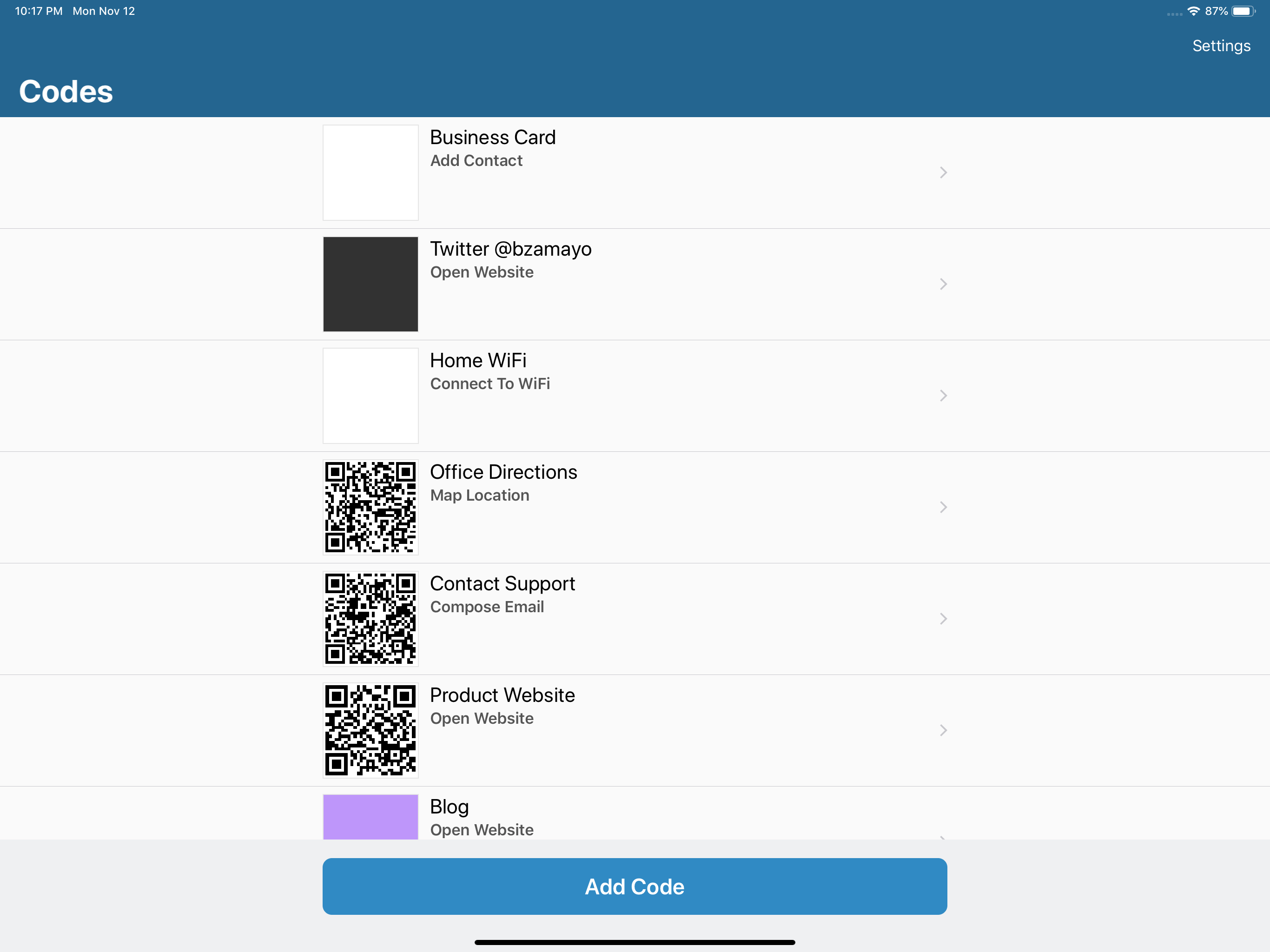 Visual Codes