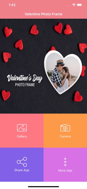 Valentines day photo frame