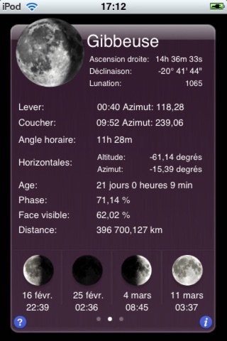 iEphemeris Pro screenshot 2